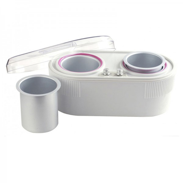 Twincan Double Wax Melter: Ideal for 400 gram and 800 gram canned or grain wax Twincan Double Wax Melter: Ideal for 400 gram and 800 gram canned or grain wax